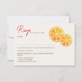 Fresh Lemony Kärlek Citrus Foliage Bröllop OSA Kort