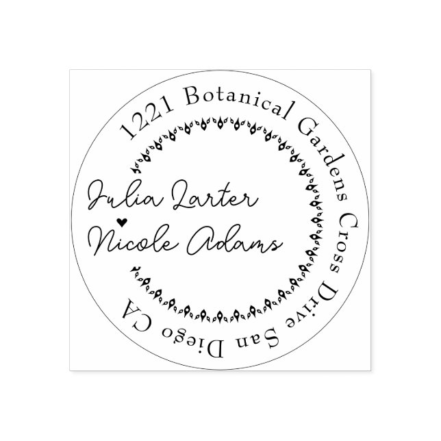 Fresh Lemony Kärlek Citrus Foliage Bröllop Stämpel (Tryck)