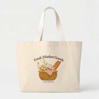 Fresh Market Goods – Vintage Style Tote Bag Jumbo Tygkasse