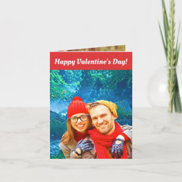 fresh modern personalized design red hearts helgkort