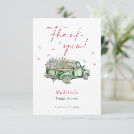 Fresh Off The Market Blomsterbil Bröllopsdusch Tack Kort