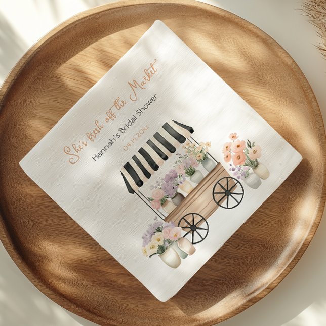 Fresh Off The Market Blomsterbröllopsfest Pappersservett (Skapare uppladdad)