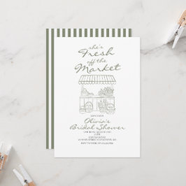 Fresh off the Market Bridal Shower Inbjudningar