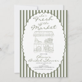 Fresh off the Market Bridal Shower Inbjudningar