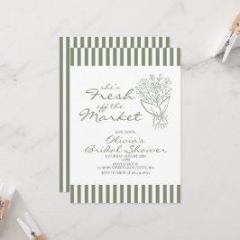 Fresh off the Market Bridal Shower Inbjudningar