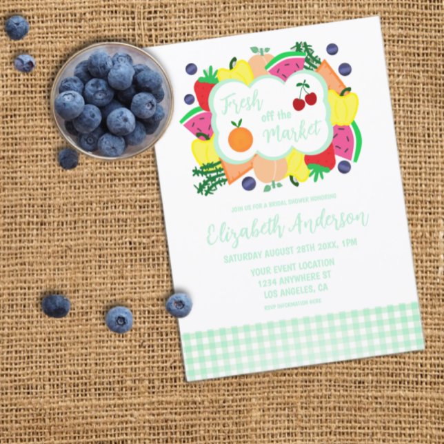 Fresh Off The Market Bridal Shower Inbjudningar (Skapare uppladdad)