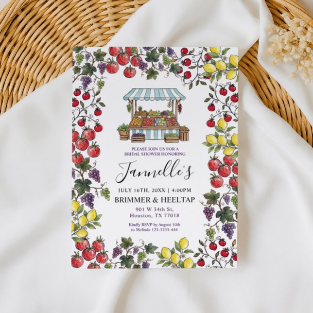 Fresh Off The Market Bridal Shower Invitation Inbjudningar (Skapare uppladdad)