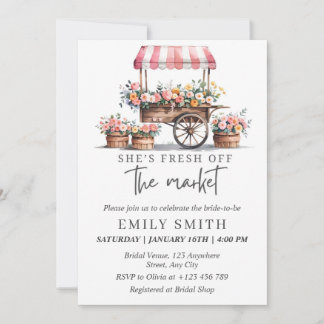 Fresh Off The Market Bridal Shower Invitation Temp Inbjudningar