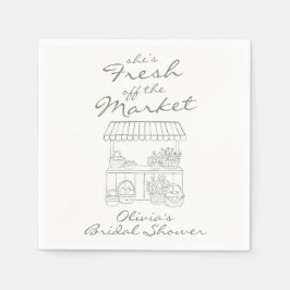 Fresh off the Market Bridal Shower Pappersservett