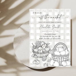 Fresh Off The Market Bridal Shower Party Inbjudningar