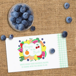 Fresh Off The Market Bridal Shower Recipe Tilläggskort