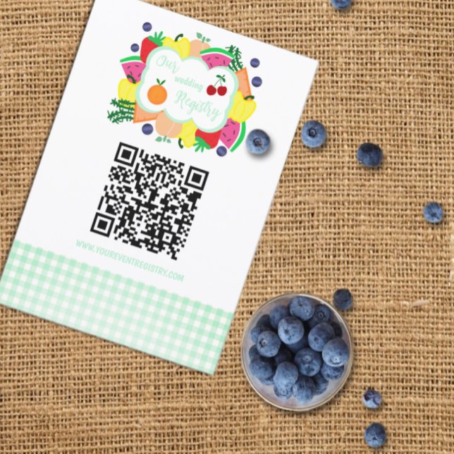 Fresh Off The Market Bridal Shower Registry Tilläggskort (Skapare uppladdad)