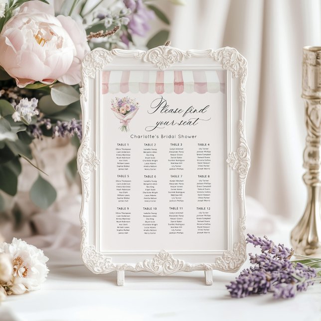 Fresh Off the Market Bridal Shower Seating Chart Poster (Skapare uppladdad)