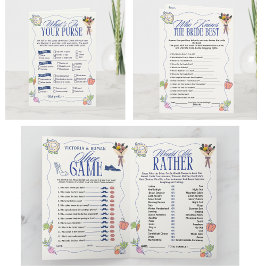 Fresh Off the Market Bridal Shower Wedding 4 Games Inbjudan