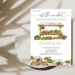 Fresh Off The Market Bröllopsdusch-Bondens Marknad Inbjudningar