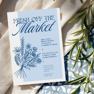 “Fresh Off the Market” Bröllopsdusch-inbjudan Inbjudningar