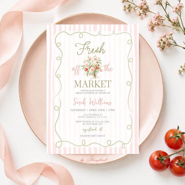 Fresh Off the Market Bröllopsdusch Inbjudningar (Skapare uppladdad)