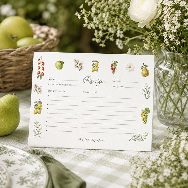Fresh Off The Market Bröllopsdusch Receptkort (Skapare uppladdad)