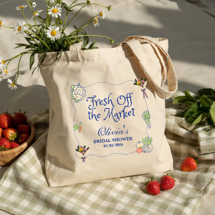 Fresh Off the Market Bröllopsdusch Whimsical Tygkasse