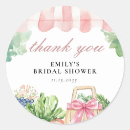 Fresh Off The Market Bröllopsdusche Runt Klistermärke