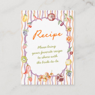 Fresh Off The Market Bröllopsduschrecept Tilläggskort