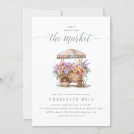 Fresh off the Market Colorful Floral Bridal Shower Inbjudningar