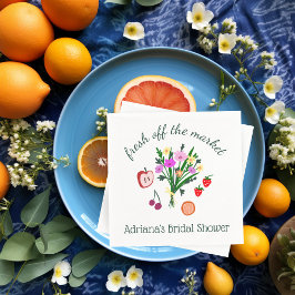 FRESH OFF THE MARKET Cute Custom Bridal Shower Pappersservett