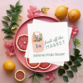 FRESH OFF THE MARKET Cute Custom Bridal Shower Pappersservett
