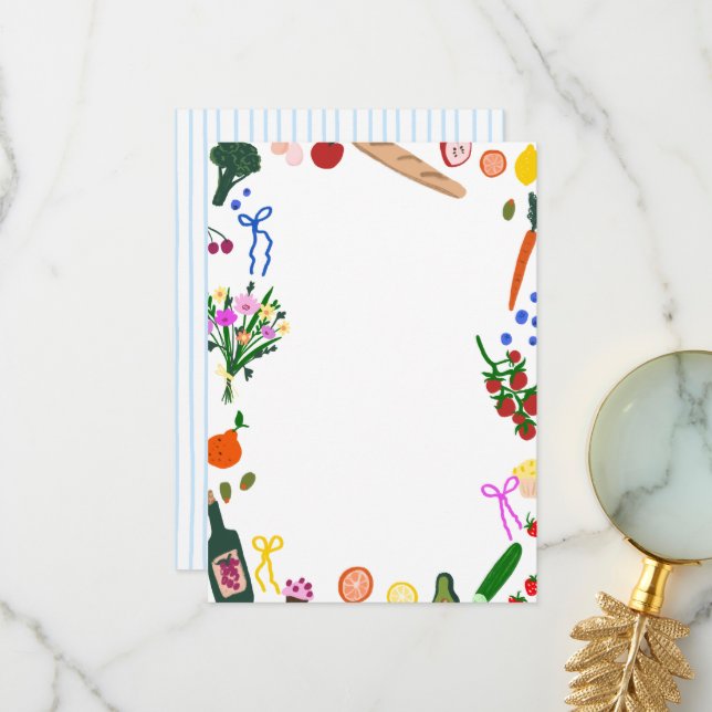 FRESH OFF THE MARKET Cute Custom Bridal Shower Tack Kort (Fram/Back In Situ)