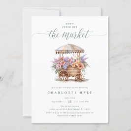 Fresh Off the Market Floral Bridal Shower Inbjudningar