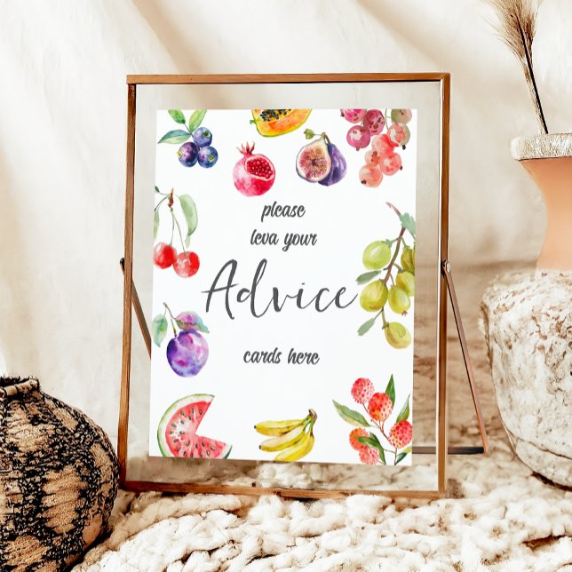 Fresh Off The Market Fruits Bridal Shower Advice Poster (Skapare uppladdad)