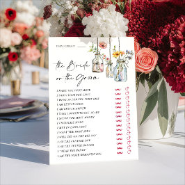 Fresh Off The Market Guess Who Bridal Game Card Inbjudningar