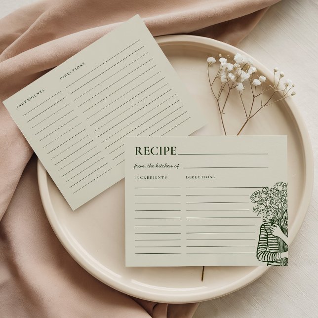 Fresh Off The Market Hand Drawn Bridal Recipe Card (Skapare uppladdad)