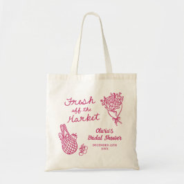 Fresh Off The Market Hand Drawn Bridal Shower Tygkasse