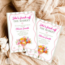 Fresh Off the Market Rosa Grön Bröllopsdusch