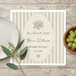 Fresh off the Market Sage Green Bridal Shower Pappersservett