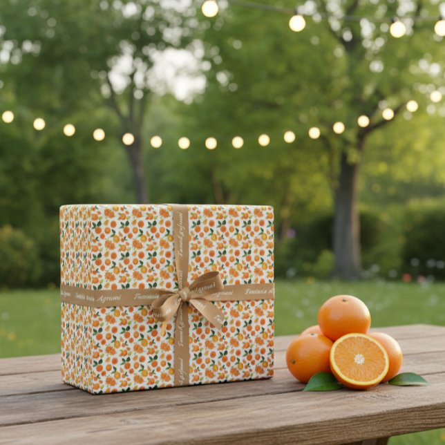 Fresh Orange Citrus Pattern Gift Wrap Paper Presentpapper (Skapare uppladdad)