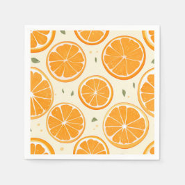 Fresh Orange Slice Pattern – Bright Citrus Fruit Pappersservett