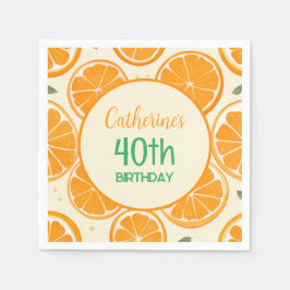 Fresh Orange Slice Pattern – Bright Citrus Fruit Pappersservett