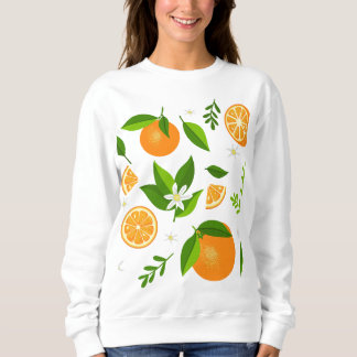 Fresh oranges with flowers and leaves t shirt