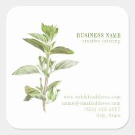 FRESH OREGANO Biz ID Stor Square Stickers Fyrkantigt Klistermärke
