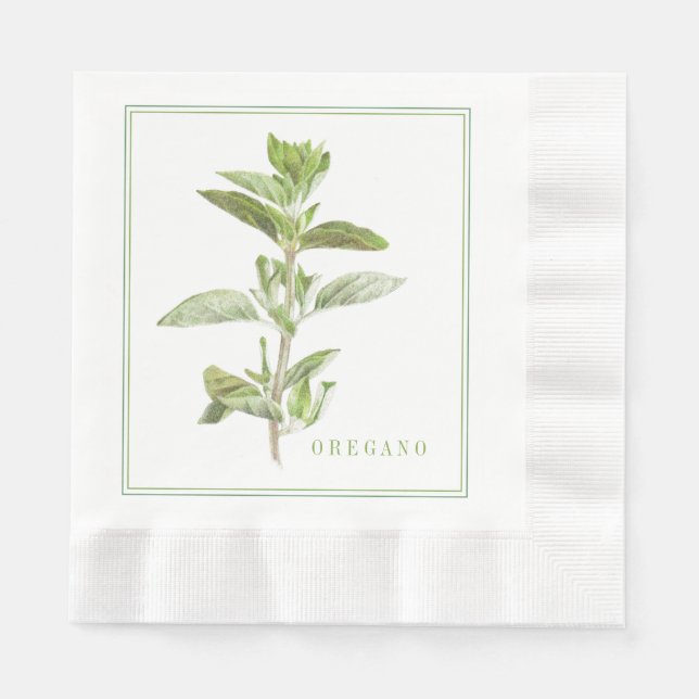 FRESH OREGANO Coining Luncheon Pappra Napkins Pappersservett (Framsidan)