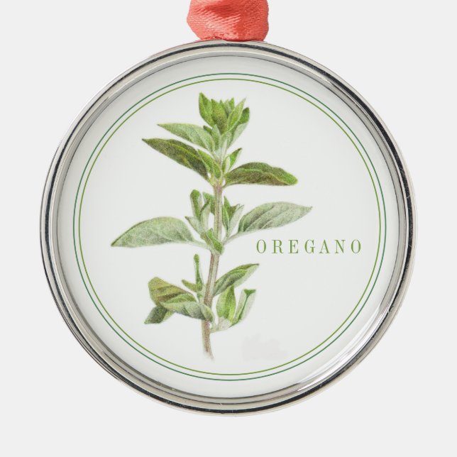 FRESH OREGANO Premium Round Ornament (Framsidan)