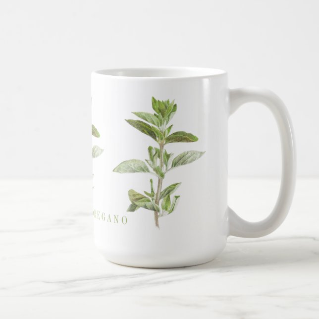 FRESH OREGANO Tall White Mugg (Höger)