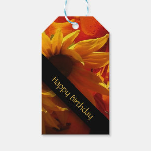 Fresh Picked Flowers Birthday Presentetikett
