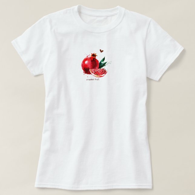 Fresh pomegranate aesthetic trendy summer t shirt (Design framsida)