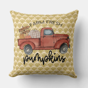 Fresh Pumpkins med Guld Deco Back Kudde