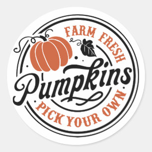 Fresh Pumpkins, Plocka din egen Runt Klistermärke