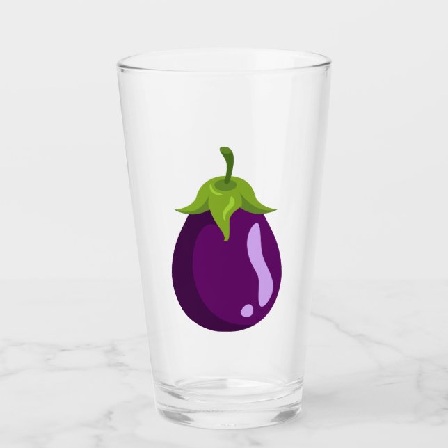 Fresh Purple Eggplant Copo de vidro Glaskopp (Framsida)