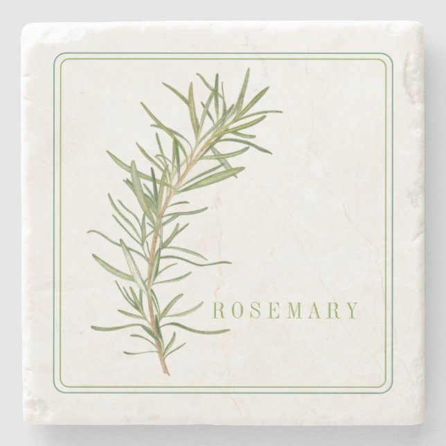 FRESH ROSEMARY Marble Stone Underlägg (Framsidan)